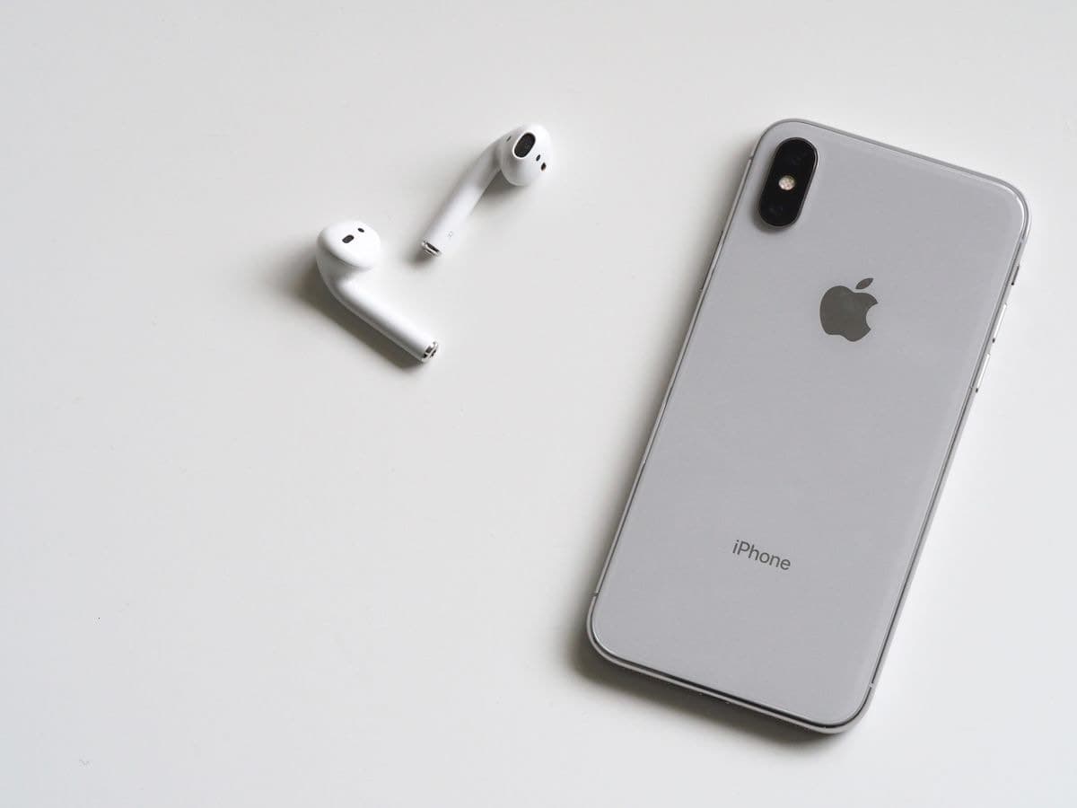 Wireless headphones on a studio backdrop